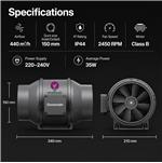 قیمت فن بین کانالی 15 سانتی دمنده مدل  VLN-15C2S