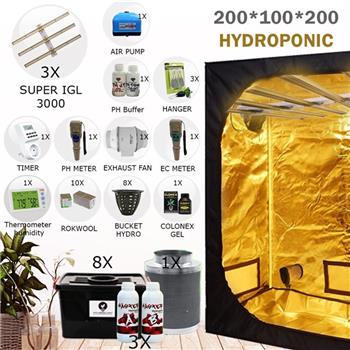 پکیج هیدروپونیک با گروباکس 2*2*1